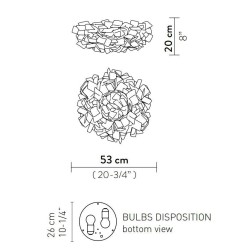SLAMP Clizia Ceiling lamp / Wall Lamp medium