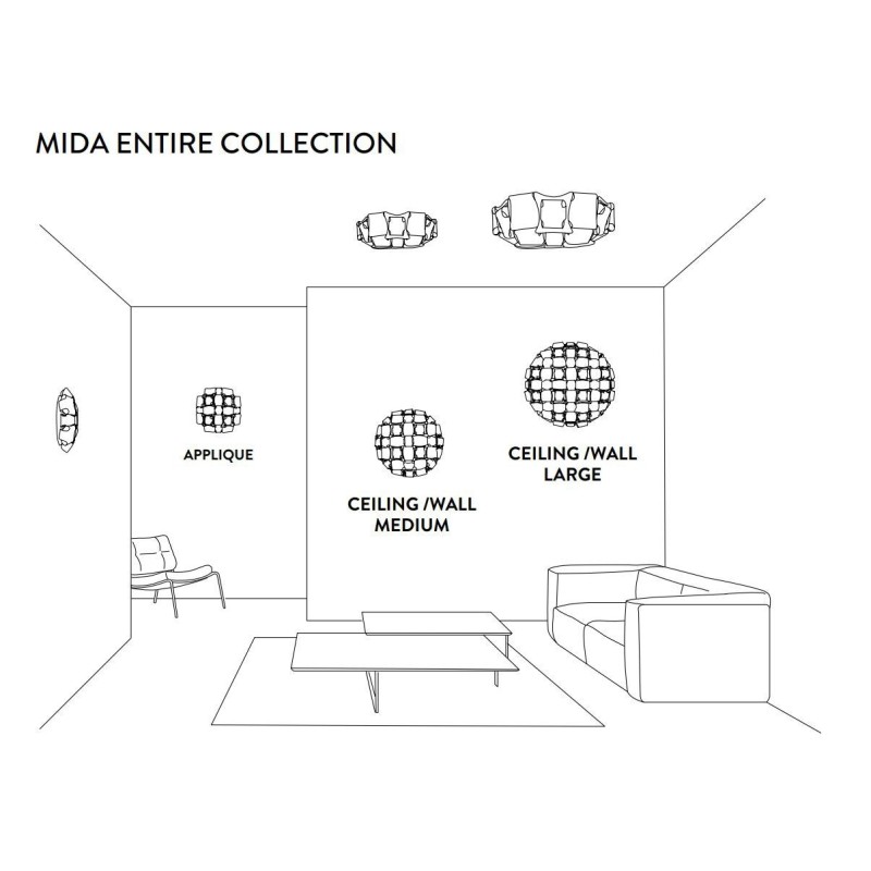 SLAMP Mida Plafondlamp / Wandlamp medium