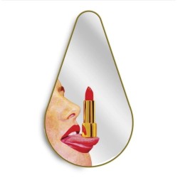 Buy SELETTI Toiletpaper pear shaped mirror - Tongue online?