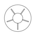 Jacco Maris benben ceiling cover 5 lights round ø 40cm