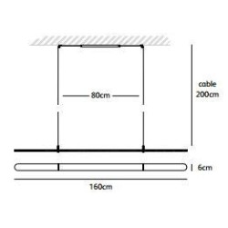 Jacco Maris Coco 160cm suspension lamp