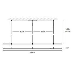 Jacco Maris Coco 240cm suspension lamp