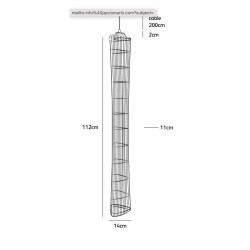 Jacco Maris needles & pins type 11, 112cm suspension lamp