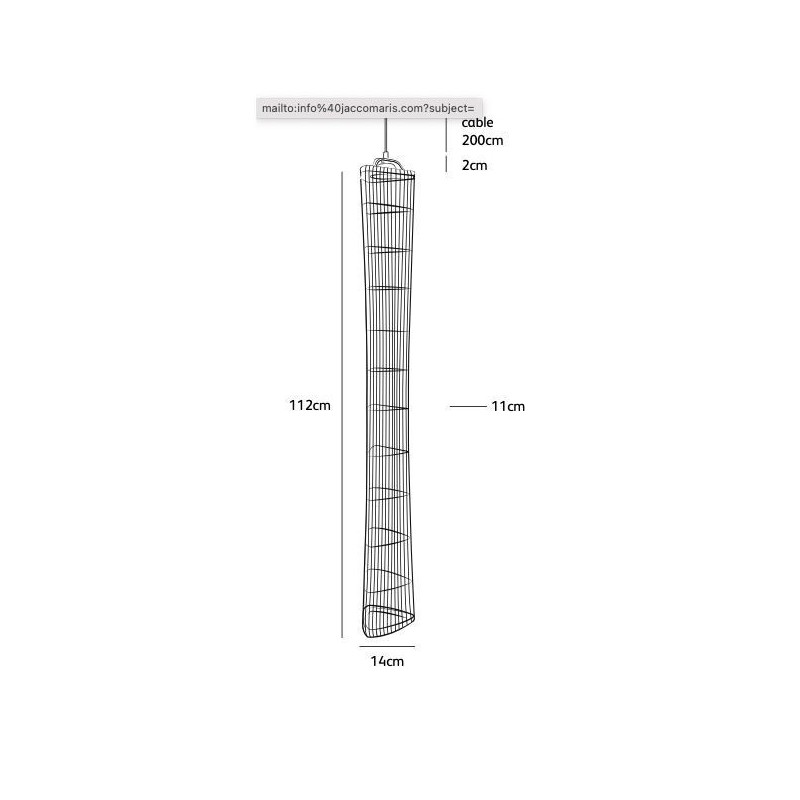 Jacco Maris needles & pins type 11, 112cm hanglamp