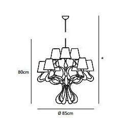 Jacco Maris ode 1647 9 light ø 85cm suspension lamp