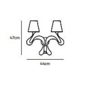 Jacco Maris ode 1647 2 light ø 85cm wandlamp
