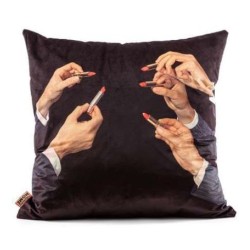 Seletti Toiletpaper Lipsticks black Kussen