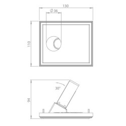 Brick In The Wall 200Cent Round W30 Trimless Excl. Driver Fix recessed spot