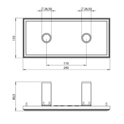 Brick In The Wall 200Cent Round Twin Trimless Excl. Driver Fix recessed spot