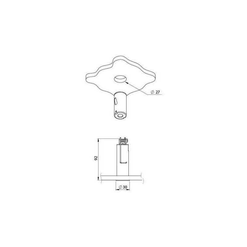 Brick In The Wall 200Cent Round Trim Excl. Driver Fix Ip54 Bathroom inbouwspot