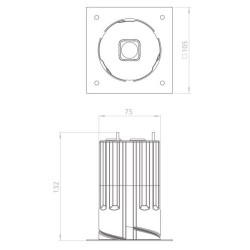 Brick In The Wall 200Cent Square R Trimless Excl. Driver Fix recessed spot