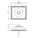Brick In The Wall 200Cent Pendant Holder Trimless Nr2 inbouwaccessoire