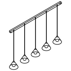 PSM Lighting Iconic 4605.J.E27.SH.BZ.53 PSM Lighting Iconic 4605.J.E27.SH.BZ.53.TXJ Suspension lamp