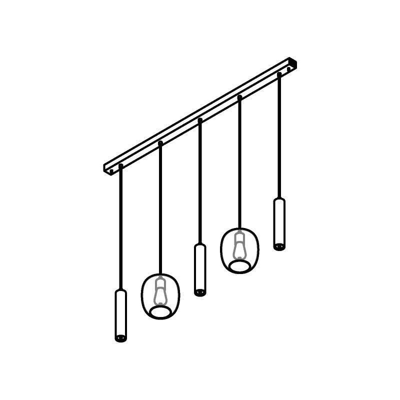 PSM Lighting Moby 5157.2E.3M Hanglamp