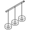 PSM Lighting Manon 5131.3Q Suspension Lamp