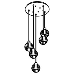 PSM Lighting Noella 4588.V.E27.SH.TR.1M PSM Lighting Noella 4588.V.E27.SH.TR.1M.TX1 Suspension lamp