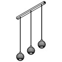 PSM Lighting Noella 4573.U.E27.SH.TR.1M Hanglamp