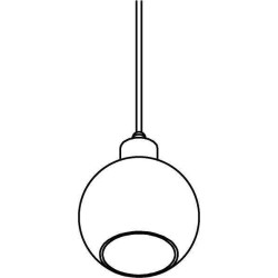 PSM Lighting Moby Sh 4967.A.E27.Sh Suspension Lamp