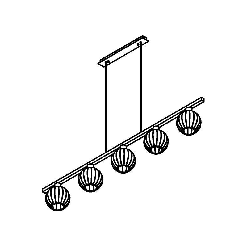 PSM Lighting Noella 4576.U.E27.SH Hanglamp