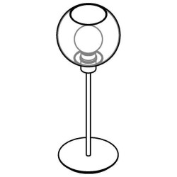 PSM Lighting Moby Sh 1618.Sh.B.300 Table Lamp