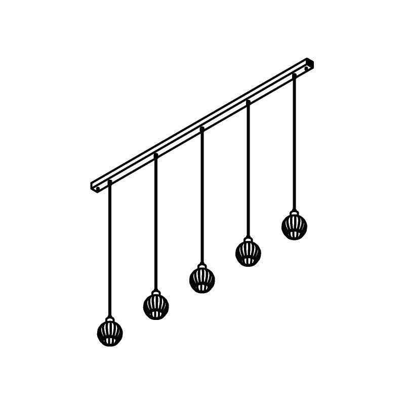PSM Lighting Noella 4584.V.E27.SH.TR.1M Hanglamp