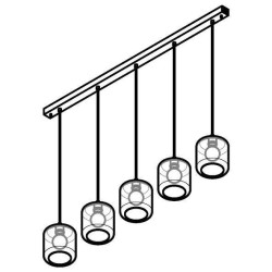 PSM Lighting Manon 5130.5N Suspension Lamp
