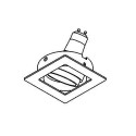 PSM Lighting Square Click System Casanka.Es50 Inbouwspot