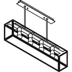 PSM Lighting Tavolo 5104.4.So Suspension Lamp