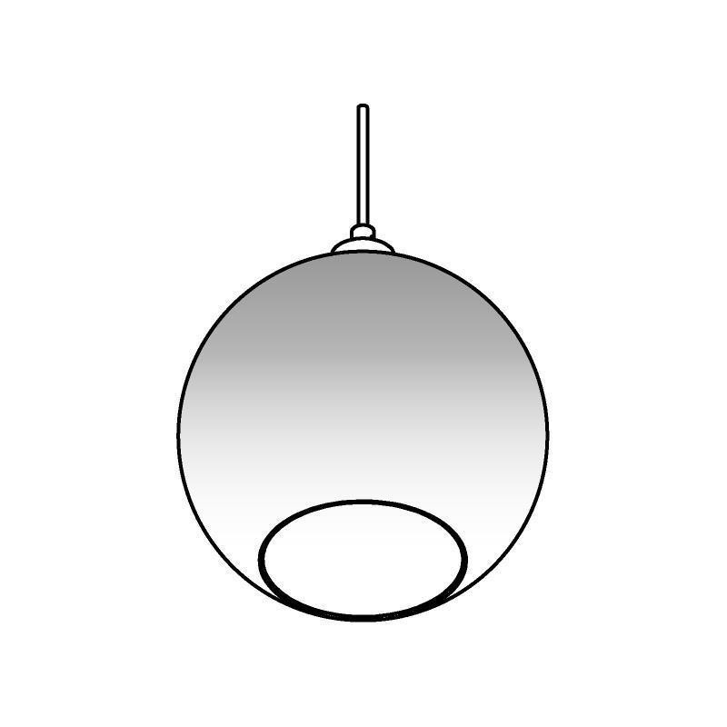 PSM Lighting Moby Sh 4953.C.E27.SH.SGD Hanglamp