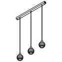 PSM Lighting Noella 4583.V.E27.SH.TR.1M Hanglamp