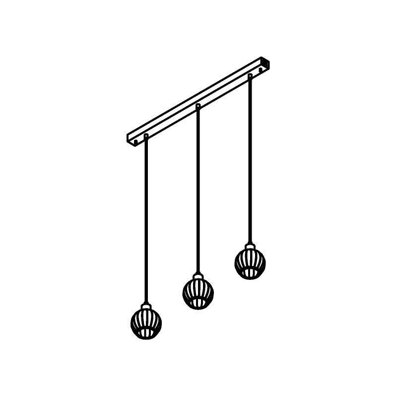 PSM Lighting Noella 4583.V.E27.SH.TR.1M Hanglamp