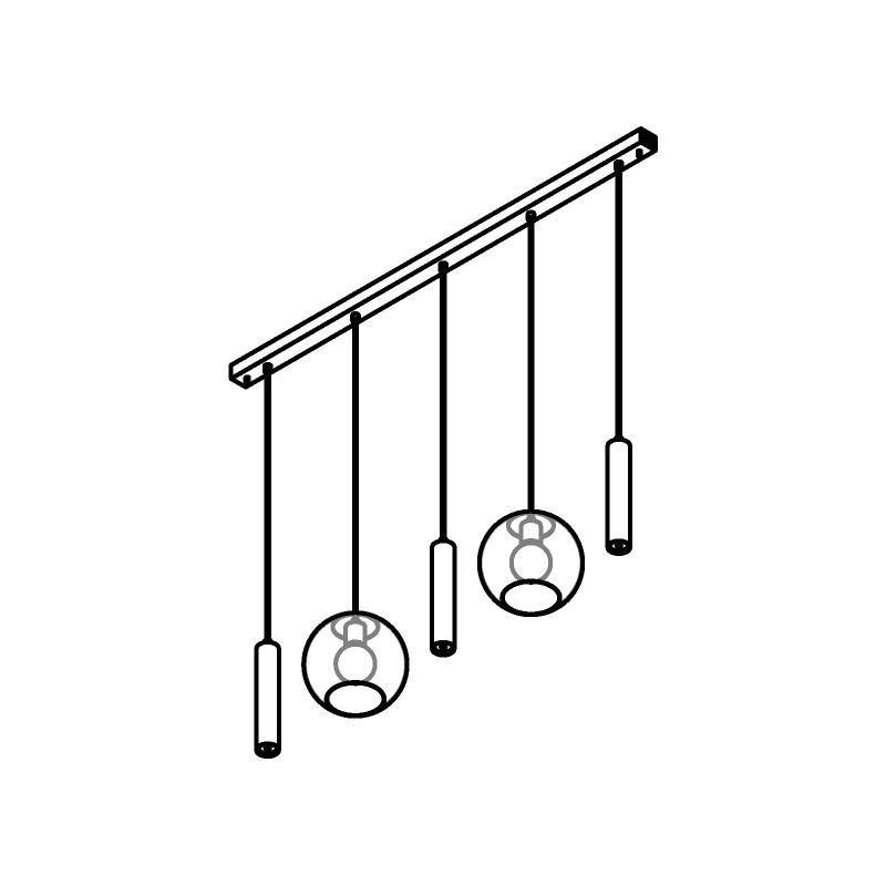 PSM Lighting Moby 5158.2C.3M Hanglamp