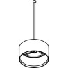 PSM Lighting Spazio 3071.Xtm.B3 Suspension Lamp