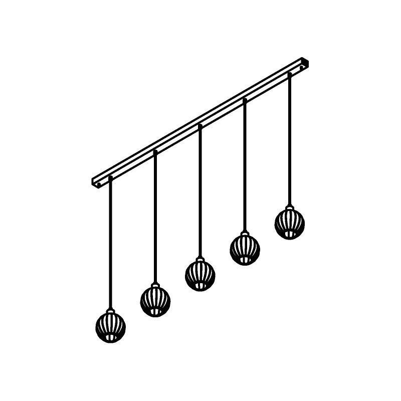 PSM Lighting Noella 4574.U.E27.SH.TR.1M Hanglamp
