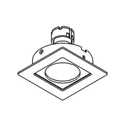 PSM Lighting Square Click System Casroma.Es50 Recessed Spot