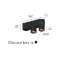 Trizo21 Audy 2 up Rounded with honeycomb Plafondlamp