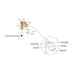 Trizo21 Audette W1 in with honeycomb Plafondlamp