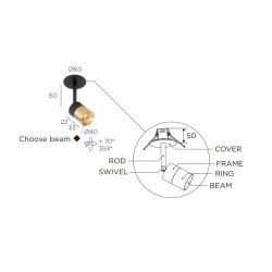 Trizo21 Audette-Duo R6 with honeycomb Plafondlamp