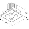 TAL B4 NXT IN WC LEAF recessed spot