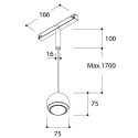 TAL BERRIER JUNIOR SUSPENSION THIN WIRE TRACK 48V trackverlichting