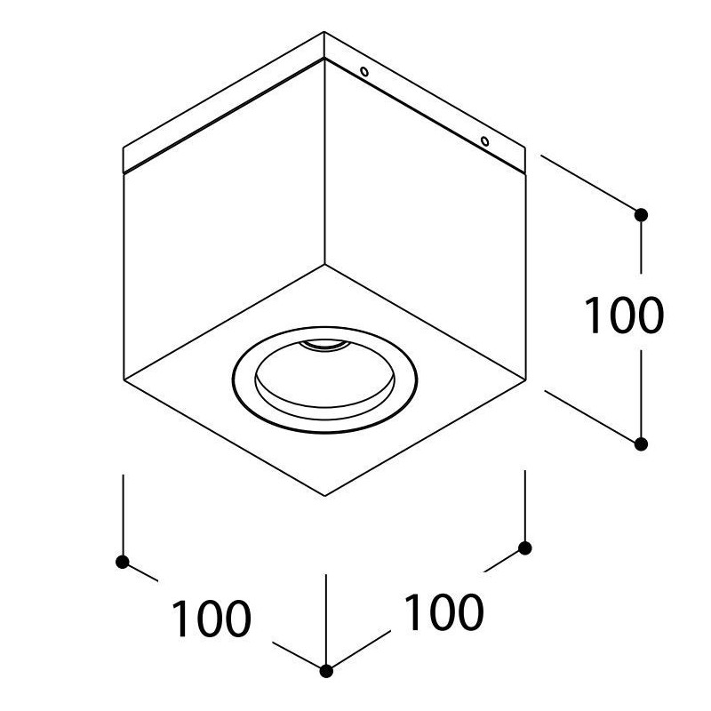 TAL BRIX OUT CEILING 36° plafondlamp