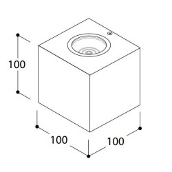 TAL BRIX OUT LED IP65 DOUBLE BEAM 70° wall lamp