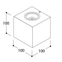 TAL BRIX OUT LED IP65 SINGLE BEAM 70° wandlamp