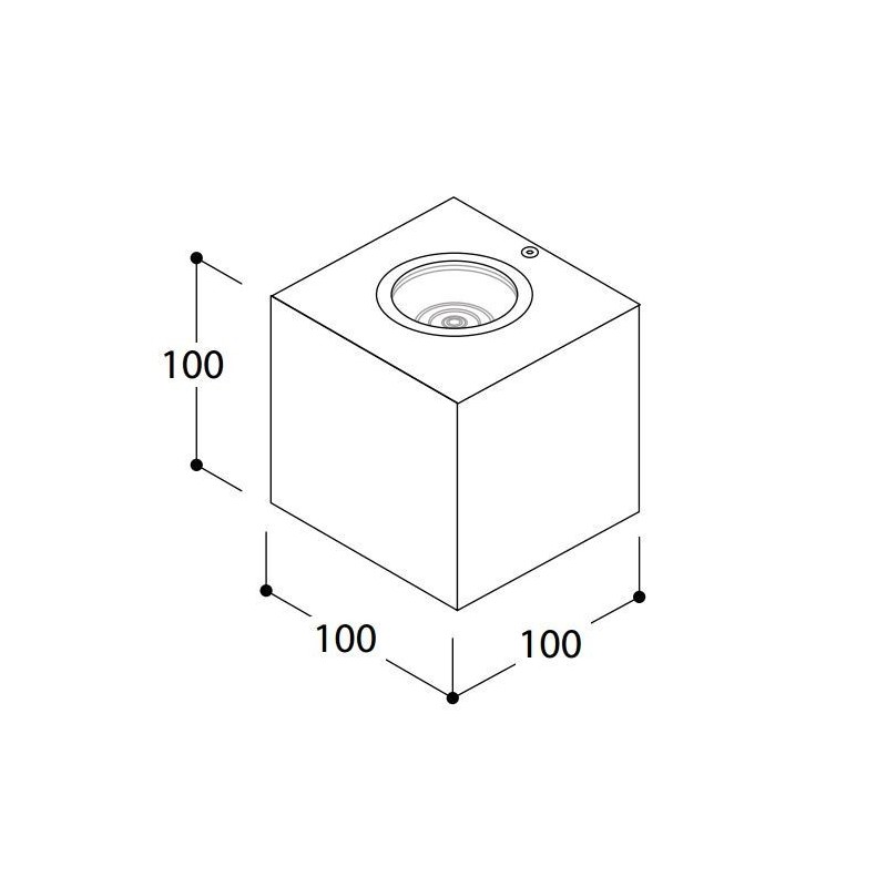 TAL BRIX OUT LED IP65 SINGLE BEAM 70° wandlamp
