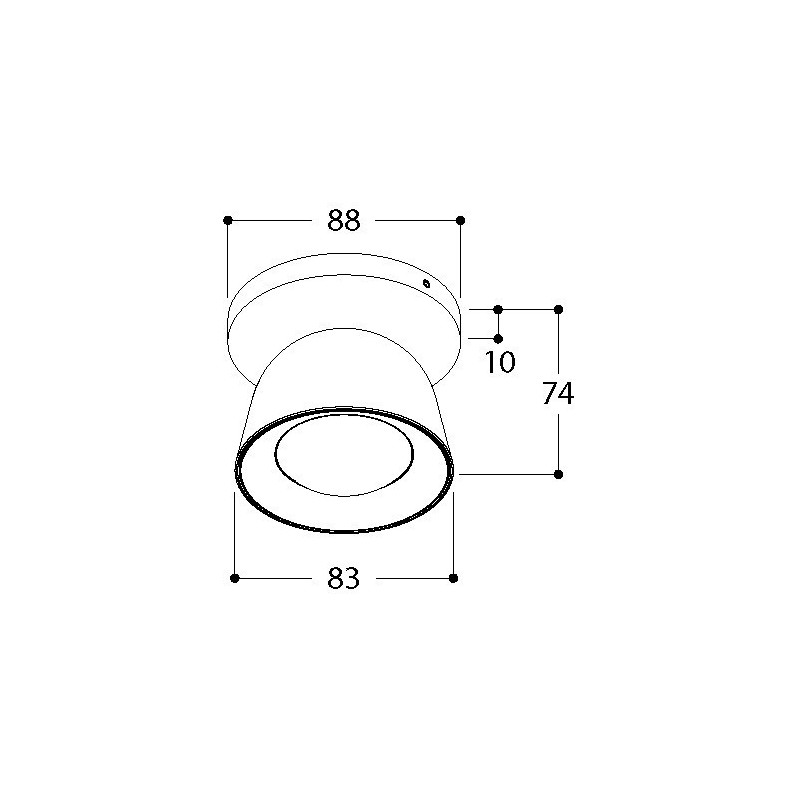 TAL CONE JUNIOR SURFACE MOUNTED WC plafondlamp