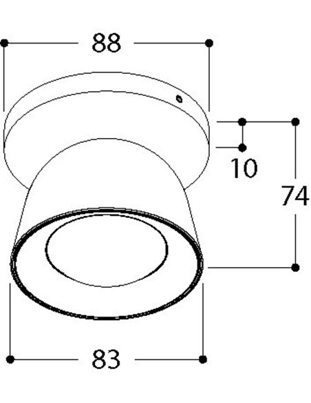 Tal Lighting CONE JUNIOR SURFACE MOUNTED WC Deckenlampe