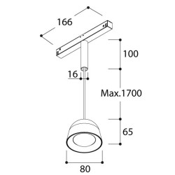 TAL CONE JUNIOR SUSPENSION TRACK 48V track lighting