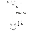 TAL CONE SUSPENSION CI MAINS DIMM hanglamp