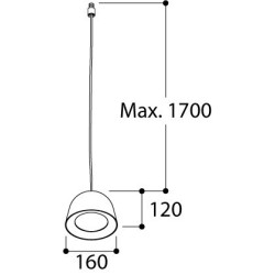 TAL CONE SUSPENSION M10 MAINS DIMM suspension lamp