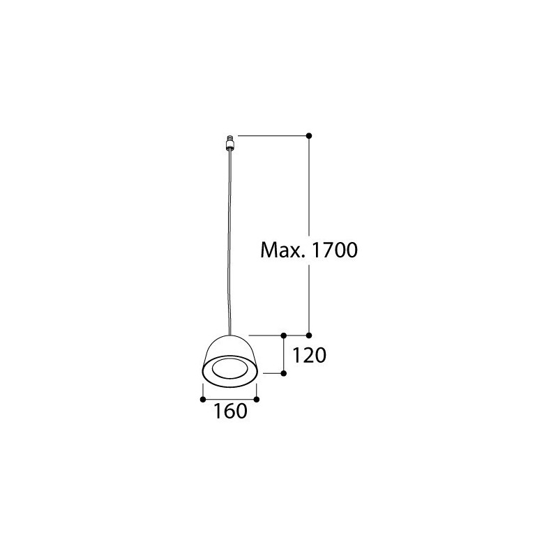 TAL CONE SUSPENSION M10 MAINS DIMM hanglamp